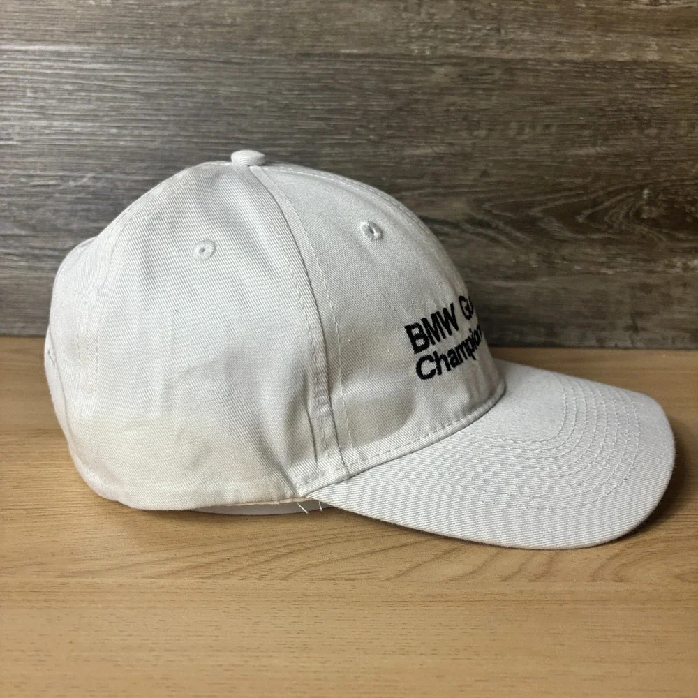 BMW Guam Championship Hat Cap Strap Back White Lightweight Adjustable